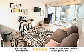Ponant La Grande Motte Cosy Studio 4 pers Parking gratuit,Climatisation, accès piscine résidence, Golf, Plage